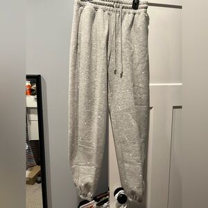 Ladies small gray sweat pants with stars